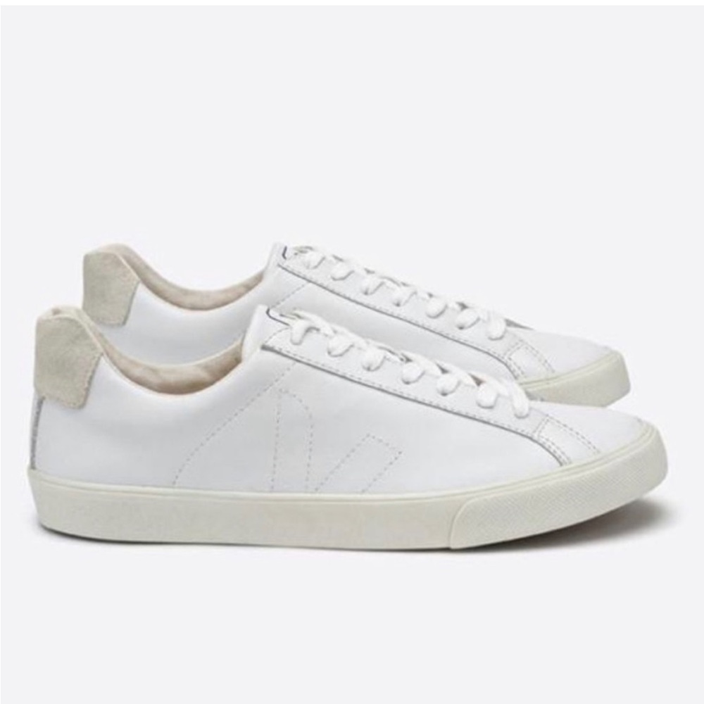 Veja White and Cream Casual Sneakers